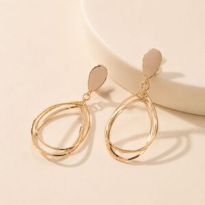Multi-circle water drop earings