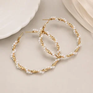 Pearl Hoop Earrings