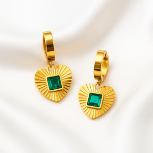 Golden Flower Stud Earrings for Women & Girls | Korean Drop Earrings